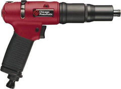 Chicago Pneumatic - 1/4" Bit Holder, 1,000 RPM, Pistol Grip Handle Air Screwdriver - 0.73 to 5-1/2 Ft/Lb Torque, 1/4" Inlet, 5.25 CFM - Top Tool & Supply