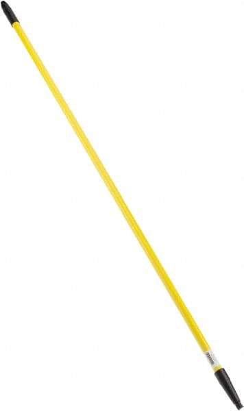 PRO-SOURCE - 60 x 1-1/4" Fiberglass Handle for Floor Squeegees & Push Brooms - Threaded Connection, Yellow - Top Tool & Supply