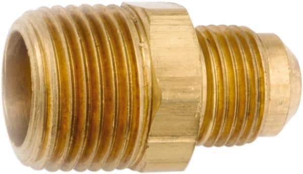 ANDERSON METALS - 3/16" Tube OD, 45° Lead Free Brass Flared Tube Male Connector - 1/8 NPT, Flare x MNPT Ends - Top Tool & Supply