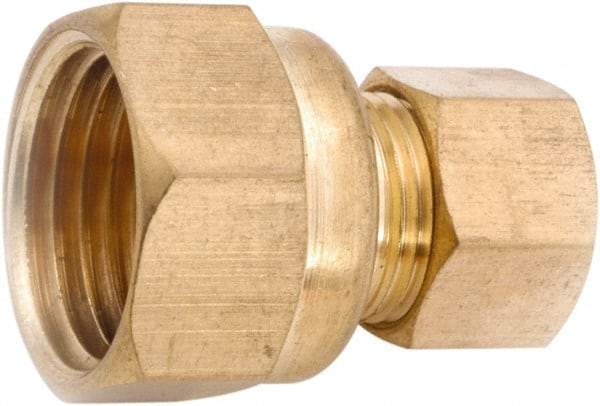 ANDERSON METALS - 5/8" OD, Lead Free Brass Female Connector - 150 Max Working psi, Comp x FNPT Ends - Top Tool & Supply