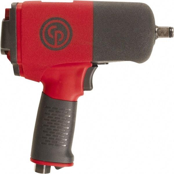 Chicago Pneumatic - 1/2" Drive, 9,000 RPM, 701 Ft/Lb Torque Impact Wrench - Pistol Grip Handle, 25.4 CFM, 90 psi, 1/4" NPT Inlet - Top Tool & Supply