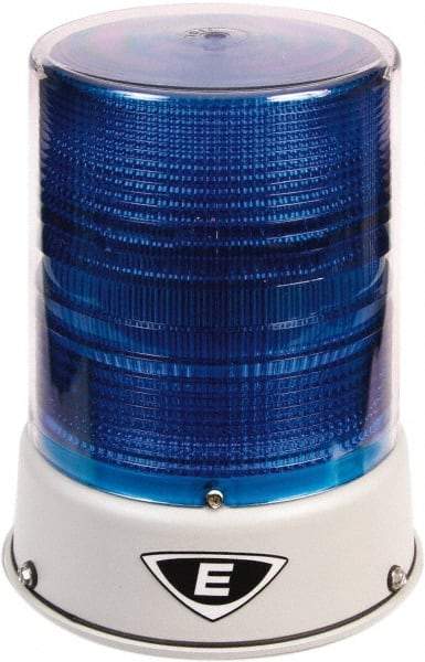 Edwards Signaling - 120 VAC, 4X NEMA Rated, LED, Blue, Flashing, Steady Light - 65 Flashes per min, 3/4 Inch Pipe, 8-1/4 Inch Diameter, 7-3/4 Inch High, IP66 Ingress Rating, Pipe Mount - Top Tool & Supply