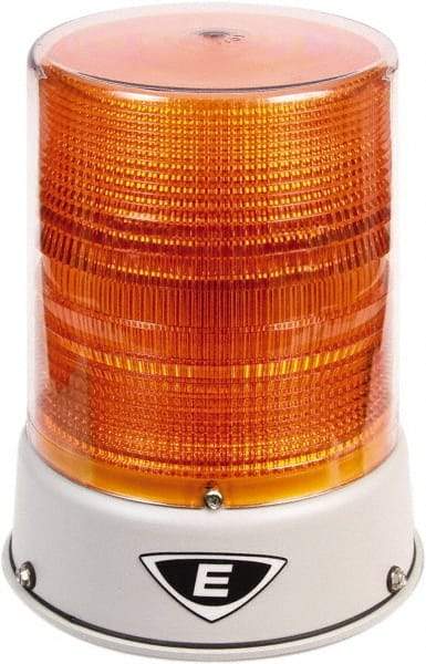 Edwards Signaling - 120 VAC, 4X NEMA Rated, LED, Amber, Flashing, Steady Light - 65 Flashes per min, 3/4 Inch Pipe, 6-1/2 Inch Diameter, 8 Inch High, IP66 Ingress Rating, Pipe Mount - Top Tool & Supply