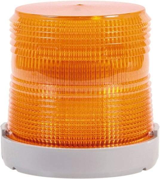 Edwards Signaling - 24 VDC, 4X NEMA Rated, LED, Amber, Flashing, Steady Light - 65 Flashes per min, 1/2 Inch Pipe, 4-9/32 Inch Diameter, 4-7/32 Inch High, Panel Mount, Pipe Mount - Top Tool & Supply