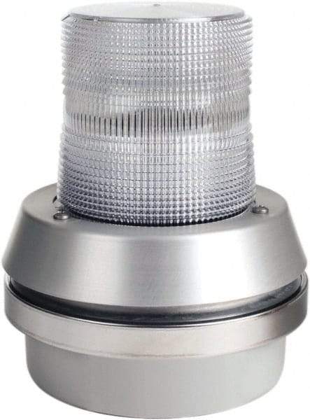 Edwards Signaling - 120 VAC, LED, Clear, Flashing Light - 65 Flashes per min, 1/2 Inch Pipe, 6 Inch Diameter, 7-3/8 Inch High, Box Mount, Pane, Pipe, Surface and Wall Mount - Top Tool & Supply