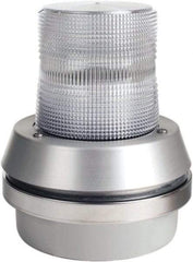 Edwards Signaling - 24 VDC, LED, Clear, Flashing Light - 65 Flashes per min, 1/2 Inch Pipe, 6 Inch Diameter, 7-3/8 Inch High, Box Mount, Pane, Pipe, Surface and Wall Mount - Top Tool & Supply