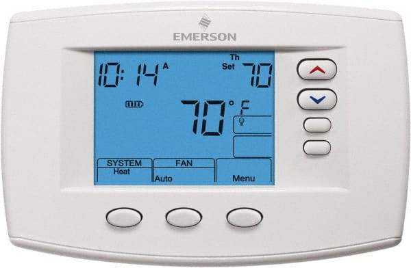 White-Rodgers - 45 to 99°F, 4 Heat, 2 Cool, Premium Residential Digital 7 Day Programmable Universal Multi-Stage or Heat Pump Thermostat - 0 to 30 Volts, Horizontal Mount, Electronic Contacts Switch - Top Tool & Supply