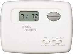 White-Rodgers - 45 to 90°F, 2 Heat, 1 Cool, Digital Nonprogrammable Heat Pump Thermostat - 20 to 30 Volts, Horizontal Mount, Hardwire Switch - Top Tool & Supply