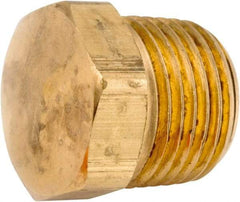 ANDERSON METALS - 3/4-14 Male Thread, Lead Free Brass Industrial Pipe Hex Head Plug - MNPT, 1,000 psi - Top Tool & Supply