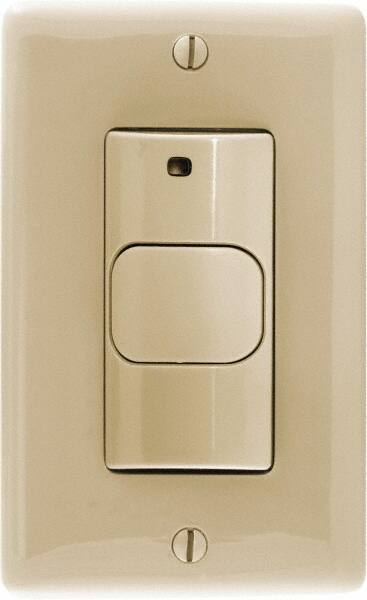 Hubbell Wiring Device-Kellems - 400 Square Ft. Coverage, Infrared Motion Sensor Wall Switch - 800 at 120 V Incandescent, 1,000 at 120 V and 1,800 at 277 V Fluorescent, 120 to 277 VAC, Ivory - Top Tool & Supply