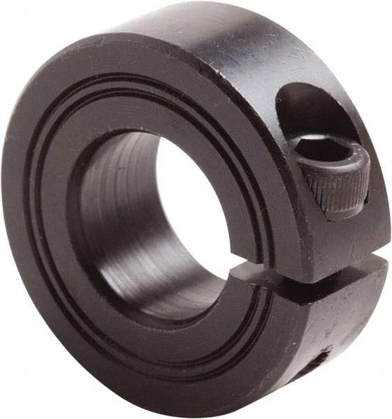 Climax Metal Products - 24mm Bore, Steel, One Piece Clamp Collar - 1-7/8" Outside Diam - Top Tool & Supply