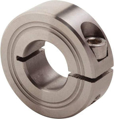 Climax Metal Products - 9mm Bore, Stainless Steel, One Piece Clamp Collar - 1" Outside Diam - Top Tool & Supply