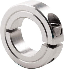 Climax Metal Products - 3/8" Bore, Steel, One Piece Clamp Collar - 7/8" Outside Diam, 3/8" Wide - Top Tool & Supply