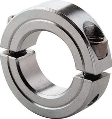 Climax Metal Products - 1-11/16" Bore, Steel, Two Piece Clamp Collar - 2-3/4" Outside Diam, 11/16" Wide - Top Tool & Supply