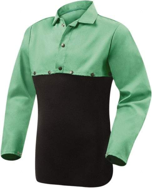 Steiner - Size M, Flame Resistant, Cape Sleeves - Cotton, 9 oz, Green - Top Tool & Supply