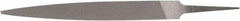 Nicholson - 6" Standard Precision Swiss Pattern Barrette File - Double Cut, 11/16" Width Diam x 9/64" Thick, With Tang - Top Tool & Supply