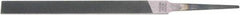 Nicholson - 4" Standard Precision Swiss Pattern Narrow Pillar File - Double Cut, 3/8" Width Diam x 7/64" Thick, With Tang - Top Tool & Supply