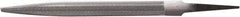 Nicholson - 8" Standard Precision Swiss Pattern Half Round File - Double Cut, 47/64" Width Diam x 3/16" Thick, With Tang - Top Tool & Supply