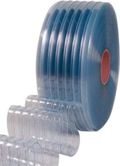 Clearway Door - Clear Ribbed QuickStrip Roll Dock Curtain Strips - 8" Wide x 150' Long x 0.072" Thick - Top Tool & Supply