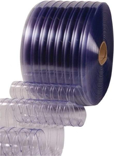 Clearway Door - Clear Ribbed QuickStrip Roll Dock Curtain Strips - 16" Wide x 100' Long x 0.144" Thick - Top Tool & Supply