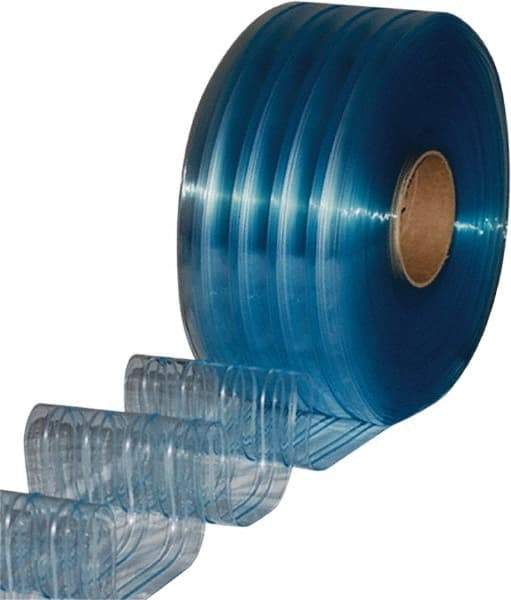 Clearway Door - Clear Ribbed QuickStrip Roll Dock Curtain Strips - 8" Wide x 150' Long x 0.072" Thick - Top Tool & Supply