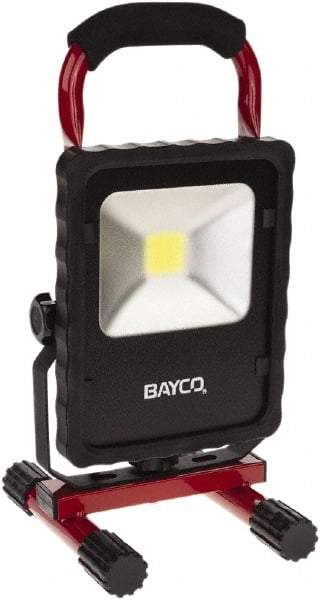 Bayco - 20 Watt, Electric, LED Portable Stand Mount Work Light - 6' Cord, 1 Head, 2,200 Lumens, Aluminum, 12.6" Long x 6.2" Wide x 6.4" High - Top Tool & Supply