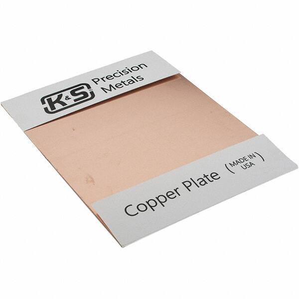 Made in USA - Copper Sheets Material: Copper Thickness (Decimal Inch): 0.0500 - Top Tool & Supply