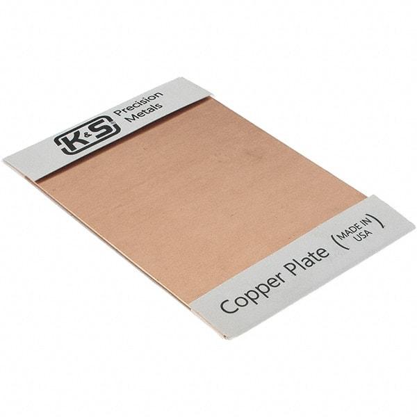 Made in USA - Copper Sheets Material: Copper Thickness (Decimal Inch): 0.0640 - Top Tool & Supply