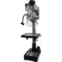 Jet - 10-7/16" Swing, Geared Head Drill & Tap Press - Variable Speed, 2 hp, Three Phase - Top Tool & Supply