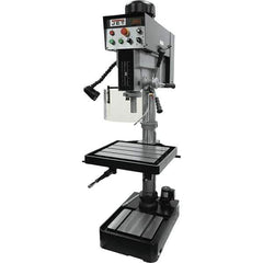 Jet - 10-7/16" Swing, Variable Speed Pulley Drill Press - Variable Speed, 2 hp, Single Phase - Top Tool & Supply