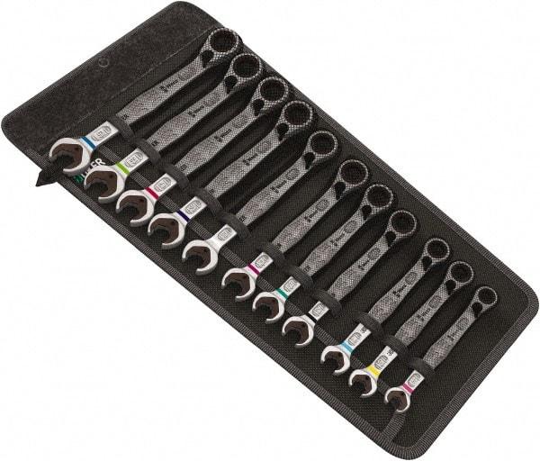 Wera - 8 Piece, 5/16" to 3/4", Combination Wrench Set - Inch Measurement Standard, Chrome Vanadium Finish, Comes in Nylon Pouch - Top Tool & Supply