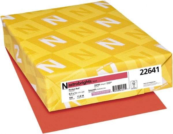 Neenah Paper - 8-1/2" x 11" Rocket Red Colored Copy Paper - Use with Laser Printers, Copiers, Inkjet Printers - Top Tool & Supply