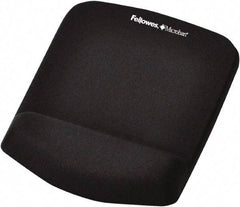 FELLOWES - Black Mouse Pad/Wrist Rest - Use with Mouse - Top Tool & Supply