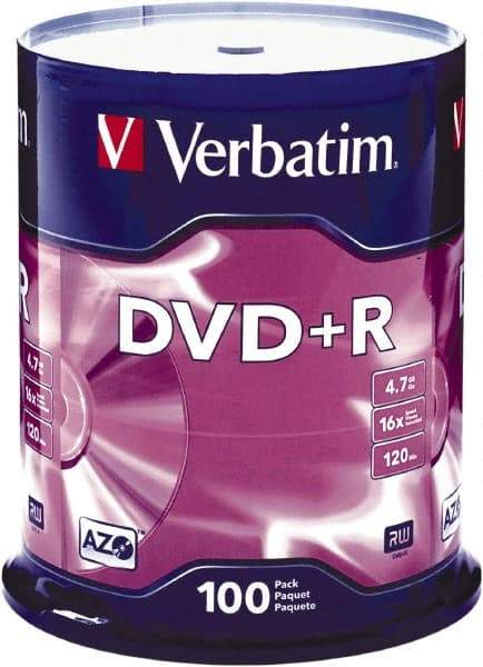 Verbatim - Silver DVD+R Disc - Use with CD, DVD - Top Tool & Supply