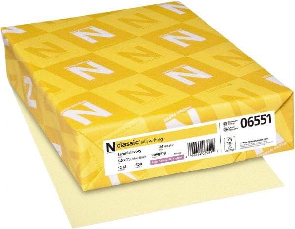 Neenah Paper - 8-1/2" x 11" Baronial Ivory Copy Paper - Use with Laser Printers, Copiers, Inkjet Printers - Top Tool & Supply