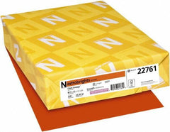 Neenah Paper - 8-1/2" x 11" Orbit Orange Colored Copy Paper - Use with Laser Printers, Copiers, Inkjet Printers - Top Tool & Supply