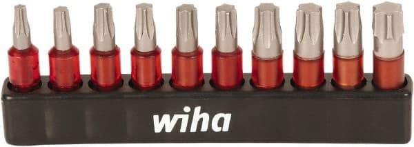 Wiha - 10 Piece 1/4" Drive Impact Torx Bit Socket Set - T10 to T40 Torx - Top Tool & Supply