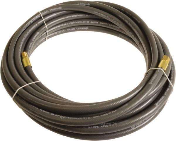 Continental ContiTech - 3/8" ID x 0.6" OD 100' Long Multipurpose Air Hose - MNPT x FNPT Ends, 300 Working psi, -10 to 158°F, 1/4" Fitting, Gray - Top Tool & Supply