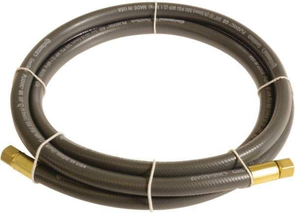 Continental ContiTech - 1/4" ID x 0.45" OD 3' Long Multipurpose Air Hose - FNPT x FNPT Ends, 300 Working psi, -10 to 158°F, 1/4" Fitting, Gray - Top Tool & Supply