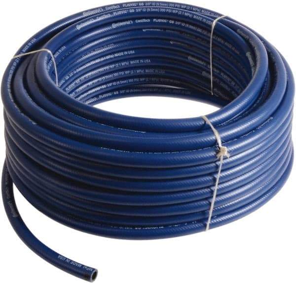 Continental ContiTech - 3/8" ID x 0.6" OD 25' Long Multipurpose Air Hose - 300 Working psi, -10 to 158°F, Blue - Top Tool & Supply