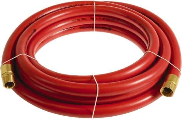 Continental ContiTech - 3/4" ID x 1.11" OD 75' Long Multipurpose Air Hose - MNPT x FNPT Ends, 250 Working psi, -10 to 158°F, 3/4" Fitting, Red - Top Tool & Supply