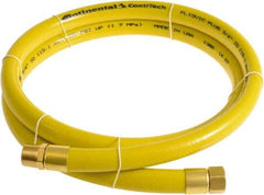 Continental ContiTech - 3/4" ID x 1.11" OD 5' Long Multipurpose Air Hose - MNPT x FNPT Ends, 250 Working psi, -10 to 158°F, 3/4" Fitting, Yellow - Top Tool & Supply