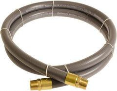 Continental ContiTech - 3/4" ID x 1.11" OD 5' Long Multipurpose Air Hose - MNPT x MNPT Ends, 250 Working psi, -10 to 158°F, 3/4" Fitting, Gray - Top Tool & Supply