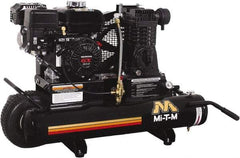 MI-T-M - 6.5 hp, 13.9 CFM, 90 Max psi, Single Stage Portable Fuel Air Compressor - Honda GX200 OHV Engine - Top Tool & Supply