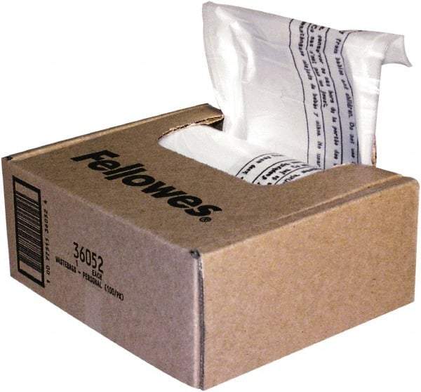 FELLOWES - Clear Shredder Waste Bag - Use with Fellowes Powershred 70S, 73Ci, 74C, 75Cs, 79Ci, 83Ci, 84Ci, 85Ci, 89Ci, DM1200Ct, DM1600Ct, 450M, 450Ms, 455Ms, 460Ms, 465Ms, 46Ms, MS-460Cs, MS-450Cs - Top Tool & Supply