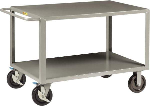 Little Giant - 5,000 Lb Capacity, 24" Wide x 42" Long x 36" High Shelf Cart - 2 Shelf, Steel, 4 Swivel Casters - Top Tool & Supply