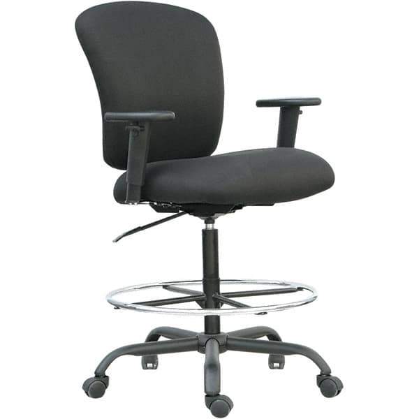 ALERA - 49-1/4" High Big & Tall Swivel/Tilt Chair - 29-1/2" Wide x 25-3/4" Deep, Fabric Mesh Seat, Black - Top Tool & Supply