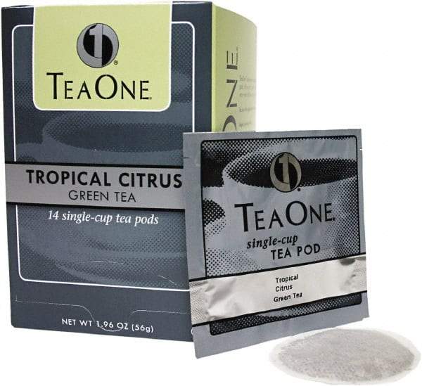 Tea One - Tea Pods, Tropical Citrus Green, 14/Box - Top Tool & Supply