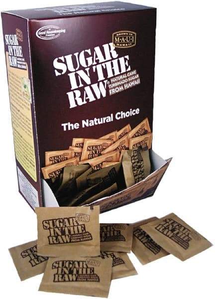 Sugar in the Raw - Unrefined Sugar Made From Sugar Cane, 200 Packets/Box - Top Tool & Supply