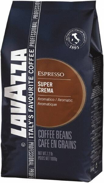 Lavazza - Super Crema Whole Bean Espresso Coffee, 2.2 Lb Bag, Vacuum-Packed - Top Tool & Supply